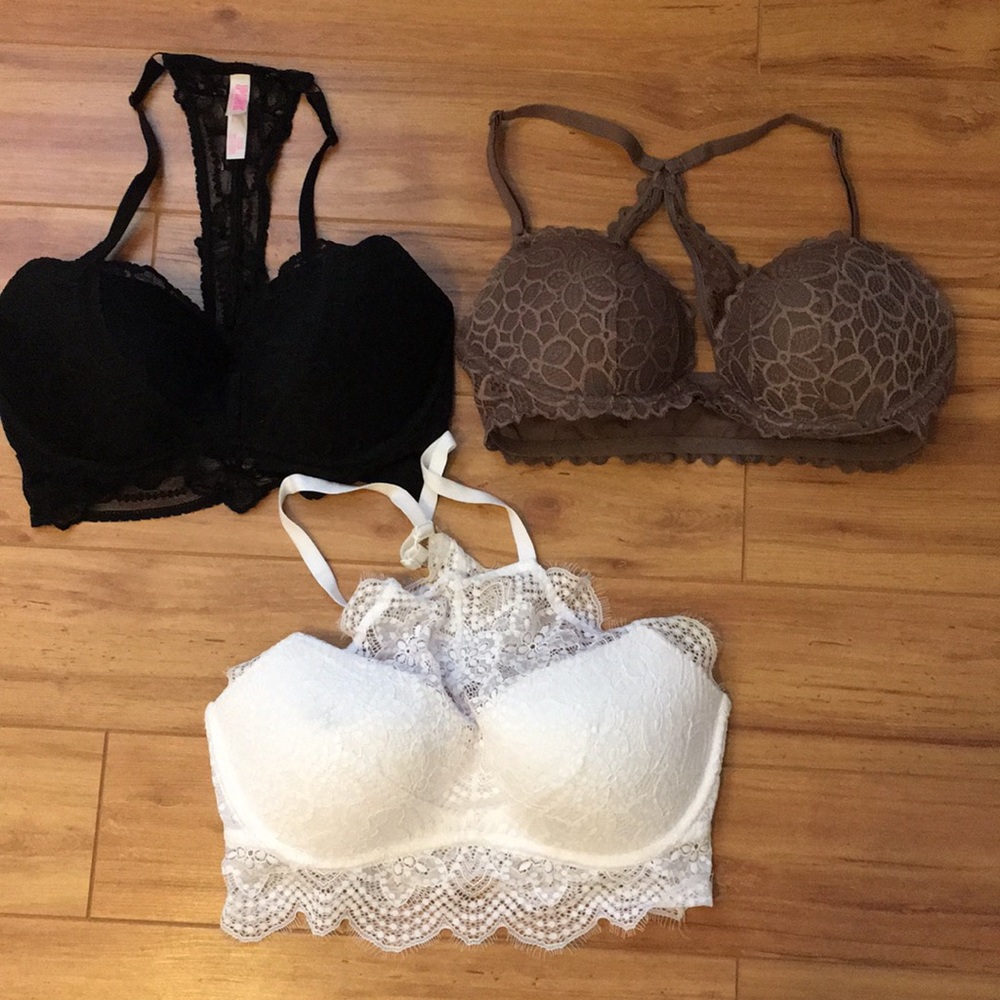 VS pink, lace bra package, 34D